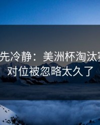 我劝你先冷静：美洲杯淘汰赛速读：对位被忽略太久了